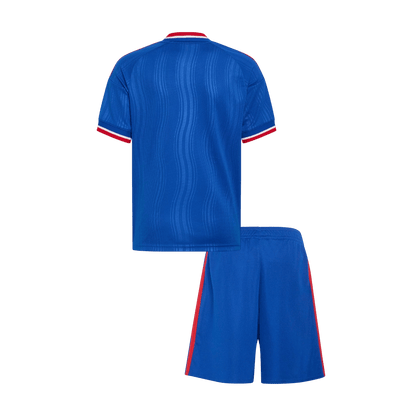 Player Version Kids Manchester United Away Soccer Jersey Kit (Jersey+Shorts) 2026/27 Blue