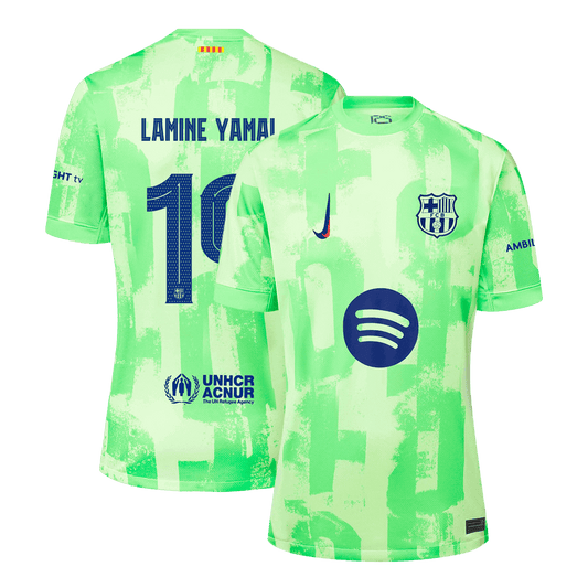 LAMINE YAMAL #19 Barcelona Third Away Soccer Jersey 2024/25 - UCL£¨Spotify Logo Without Text£©