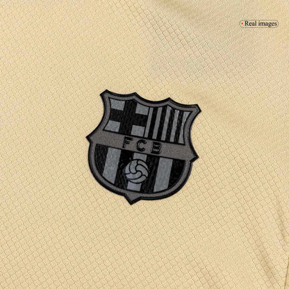 Kid's Barcelona Away Soccer Jersey Kit(Jersey+Shorts+Socks) 2025/26 Yellow&Black