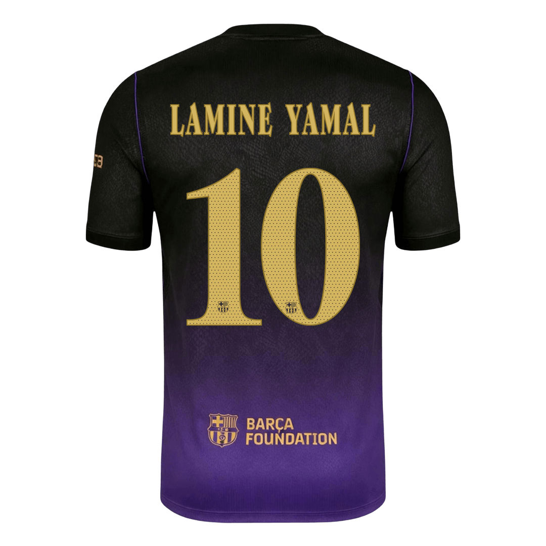LAMINE YAMAL #10 Barcelona x Kobe Bryant Away Soccer Jersey 2026/27 Black/Purple- UCL