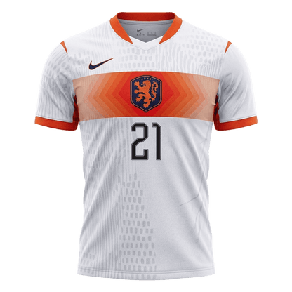 Authentic F.DE JONG #21 Netherlands Away Soccer Jersey 2026