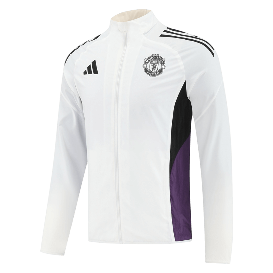 25/26 Manchester United Windbreaker Jacket White