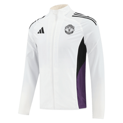 25/26 Manchester United Windbreaker Jacket White