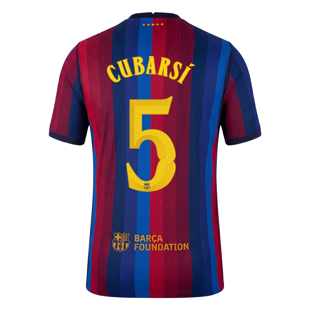 Authentic CUBARSÍ #5 Barcelona Home Soccer Jersey 2026/27