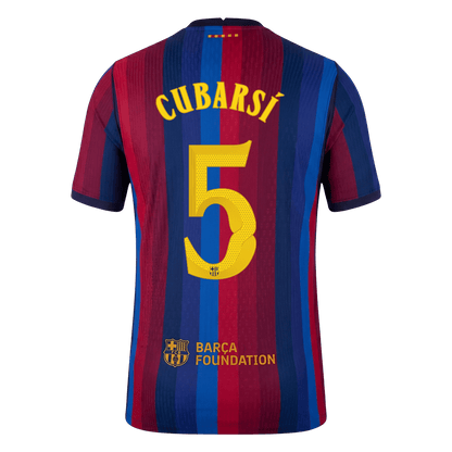 Authentic CUBARSÍ #5 Barcelona Home Soccer Jersey 2026/27