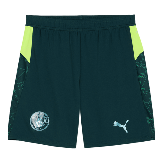 Manchester City Fourth Soccer Shorts 25/26 Green