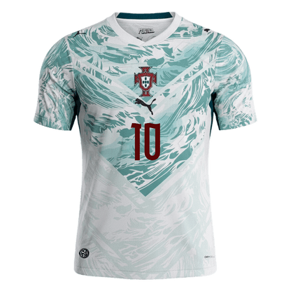 BERNARDO #10 Portugal Away Soccer Jersey World Cup 2026 White&Green