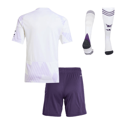 Kid's Manchester United Away Soccer Jersey Kit(Jersey+Shorts+Socks) 2025/26 White