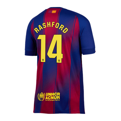 RASHFORD #14 Barcelona Home Soccer Jersey 2025/26 Red&Blue