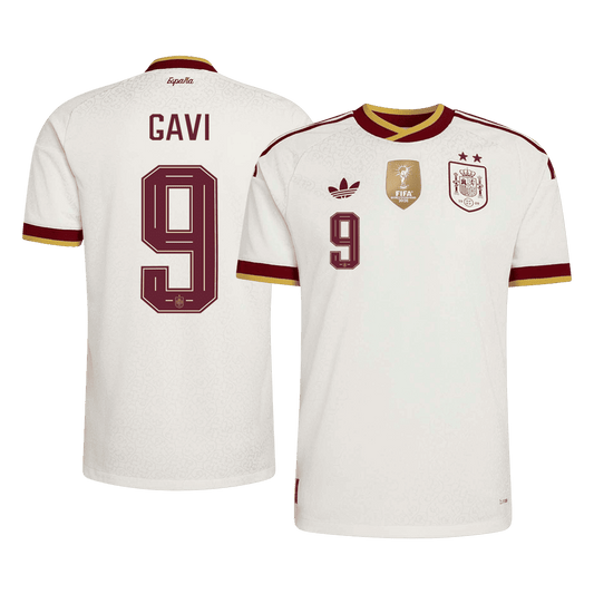 Authentic GAVI #9 Spain Away Soccer Jersey 2026