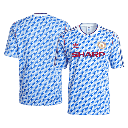 Retro Manchester United Away Soccer Jersey 1990/92 Blue
