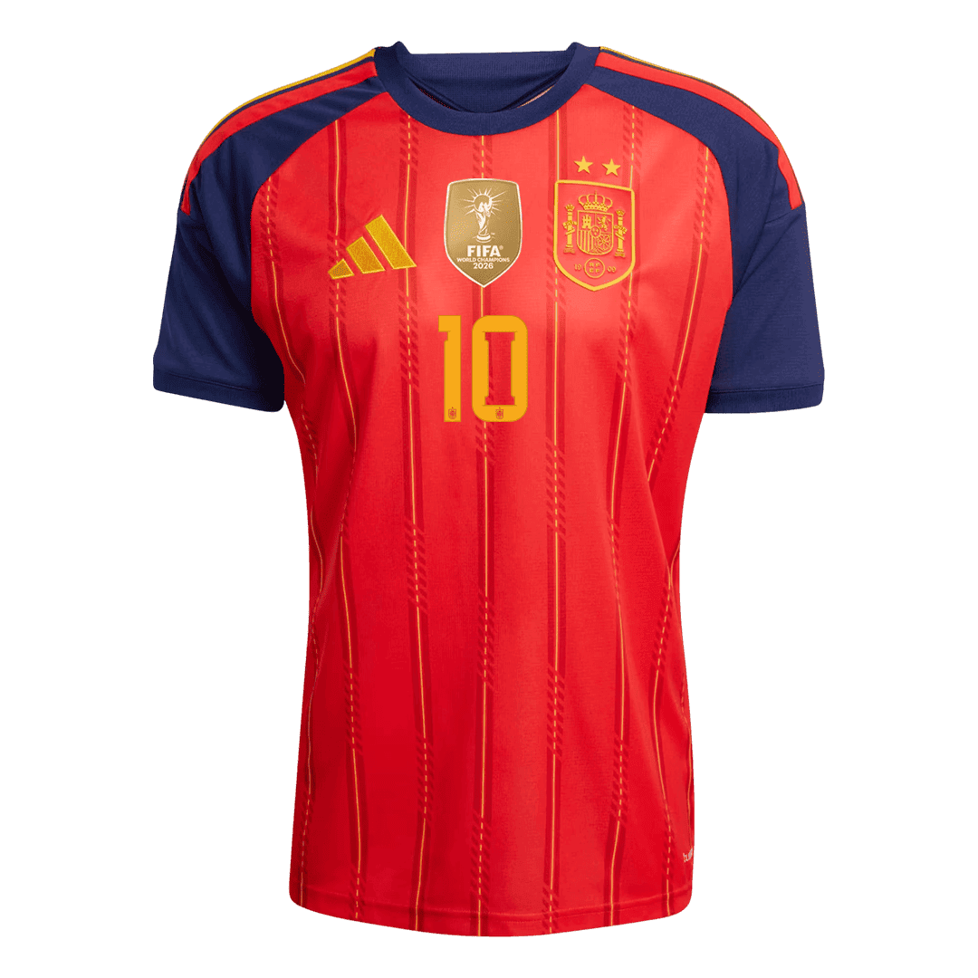 OLMO #10 Spain Champion Edition Home Soccer Jersey World Cup 2026 Red