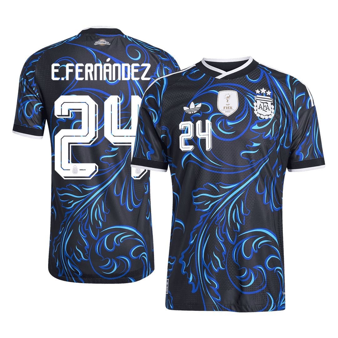 Authentic E. FERNÁNDEZ #24 Argentina Away Soccer Jersey 2026