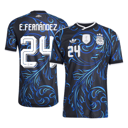 Authentic E. FERNÁNDEZ #24 Argentina Away Soccer Jersey 2026