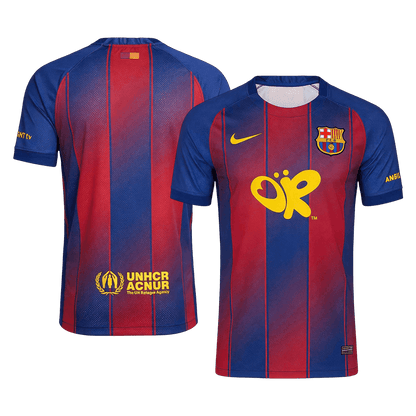 2025/26 Barcelona x Olivia Rodrigo Home Soccer Jersey Red&Blue Limited Edition