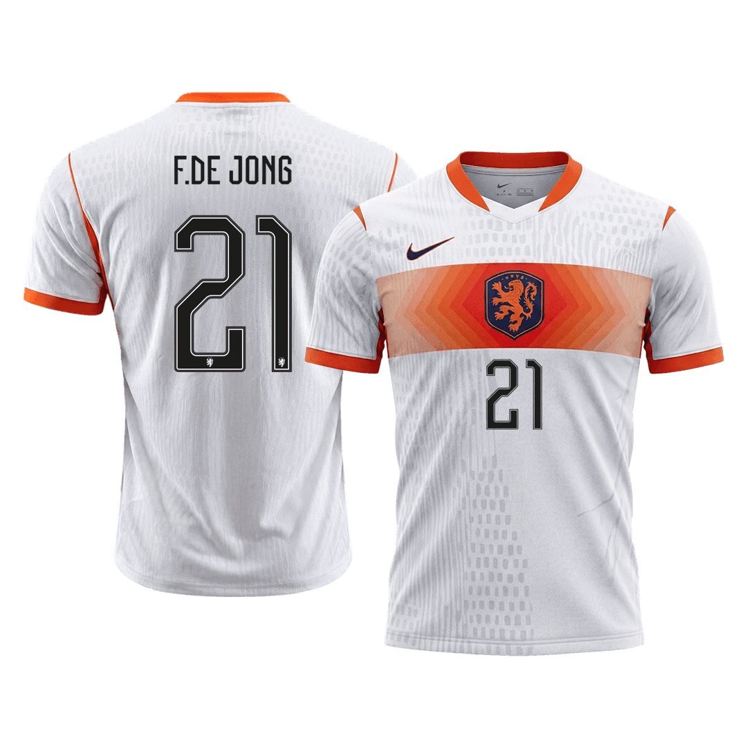Authentic F.DE JONG #21 Netherlands Away Soccer Jersey 2026