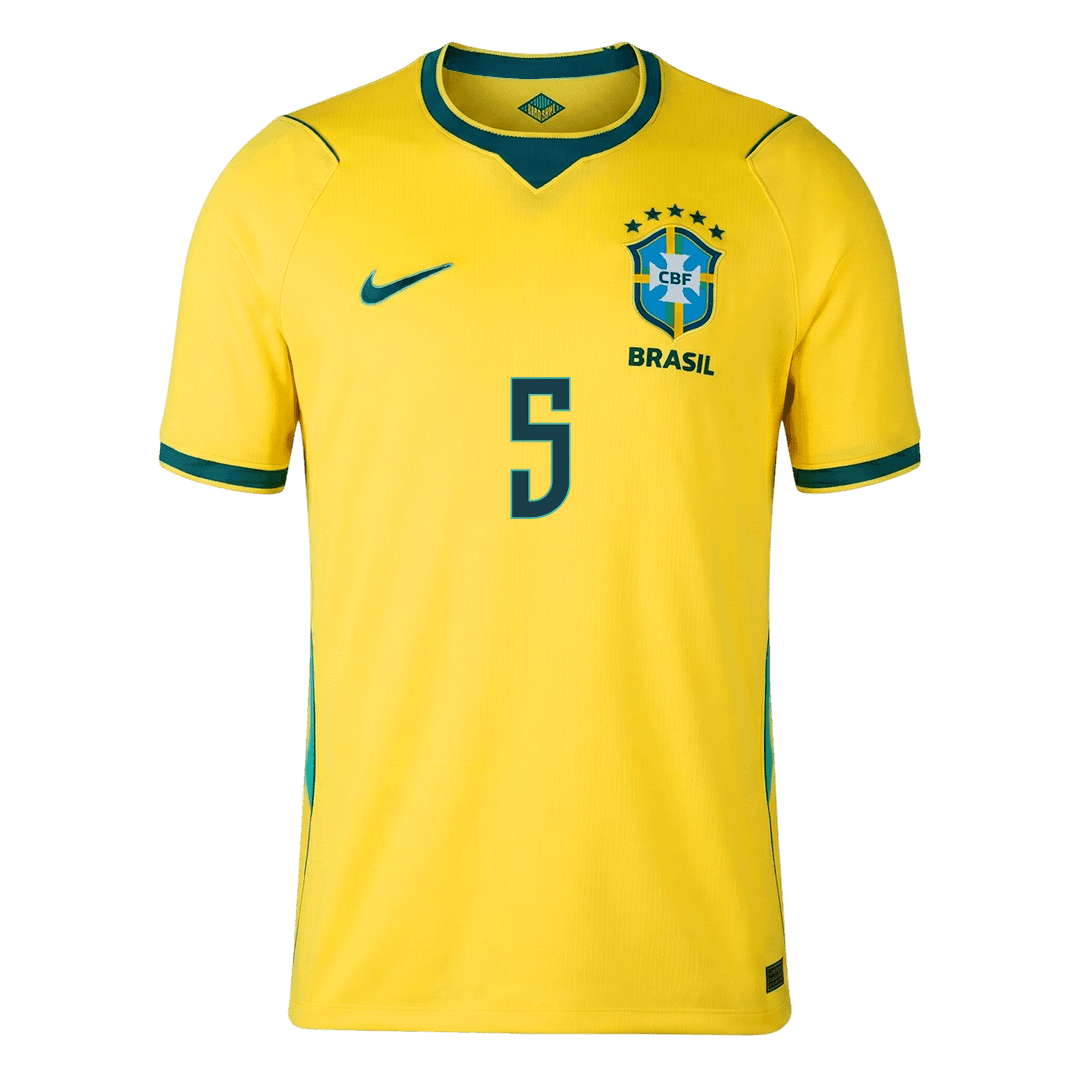 CASEMIRO #5 Brazil Home Soccer Jersey World Cup 2026 Yellow