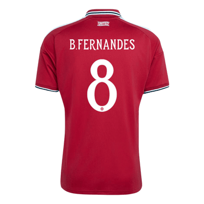 B.FERNANDES #8 Manchester United Home Soccer Jersey 26/27 Red - UCL