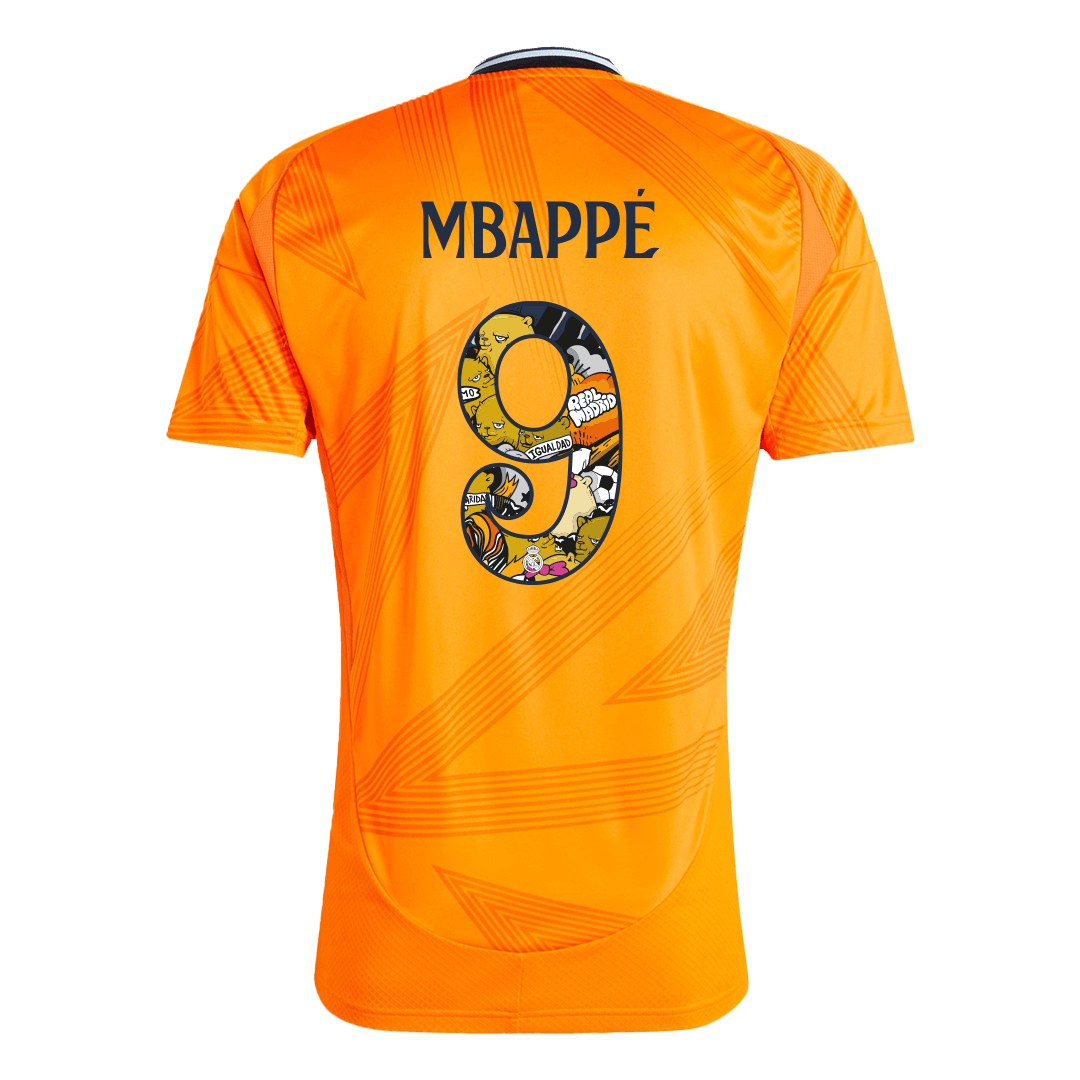 Mbapp¨¦ #9 Real Madrid Away football shirt 2024/25 - Bear Champ Font