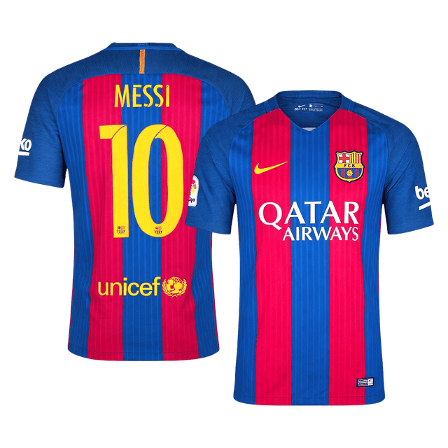 MESSI #10 Retro 2016/17 Barcelona Home Football Shirt Red&Blue