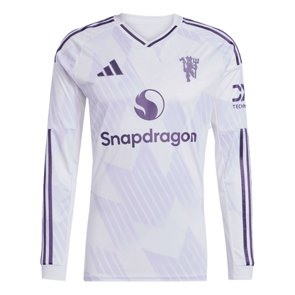 Manchester United Away Long Sleeve Soccer Jersey 2025/26 White