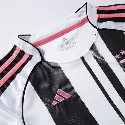 Kid's Juventus Home Soccer Jersey Kit(Jersey+Shorts+Socks) 2025/26 Black&White