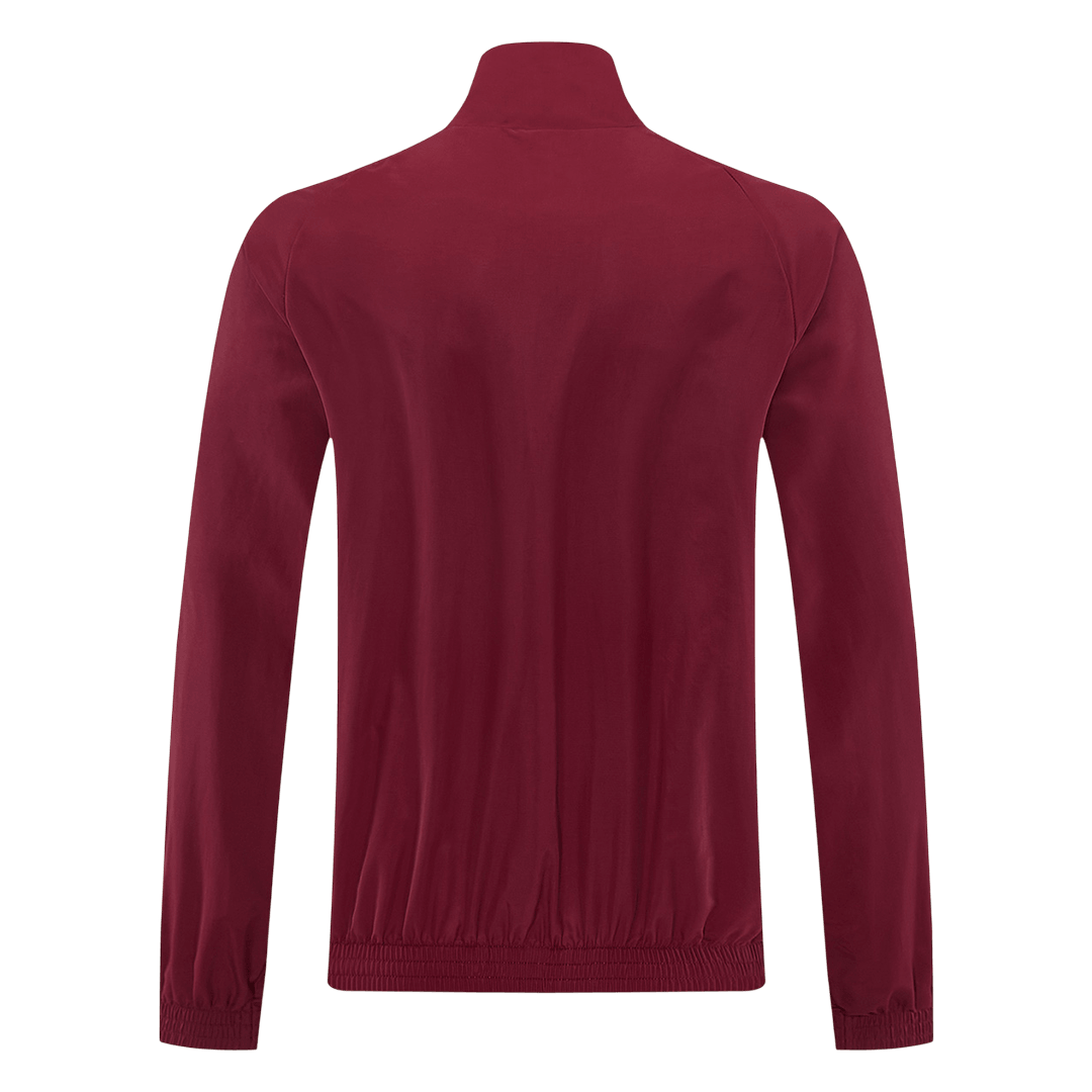Men 2026 Arsenal Half-Zip Windbreaker Jacket Red