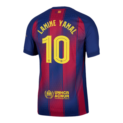 Authentic LAMINE YAMAL #10 Barcelona Home Soccer Jersey 2025/26 Red&Blue - UCL
