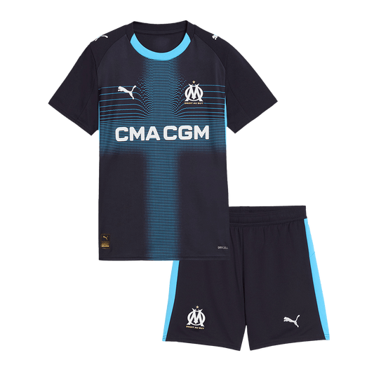 Kid's Marseille Away Soccer Jersey Kit(Jersey+Shorts) 25/26 Navy