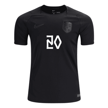 NUSA #20 Norway Away Soccer Jersey World Cup 2026 Black