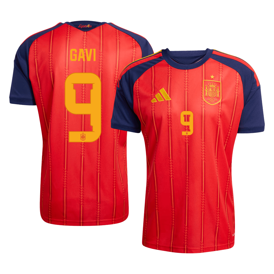 GAVI #9 Spain Home Football Shirt World Cup 2026 Red