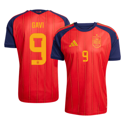 GAVI #9 Spain Home Football Shirt World Cup 2026 Red
