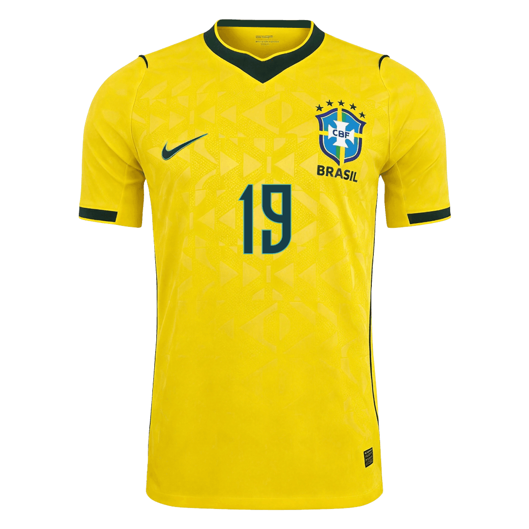Authentic ENDRICK #19 Brazil Home Soccer Jersey 2026