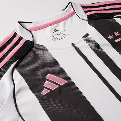 Juventus Home Soccer Jersey Kit(Jersey+Shorts) 2025/26 Black&White