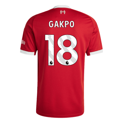 GAKPO #18 Liverpool Home Soccer Jersey 2025/26