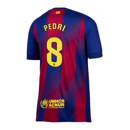 PEDRI #8 Barcelona Home Soccer Jersey 2025/26 Red&Blue