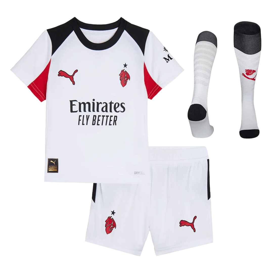 Kid's AC Milan Away Soccer Jersey Kit(Jersey+Shorts+Socks) 2025/26
