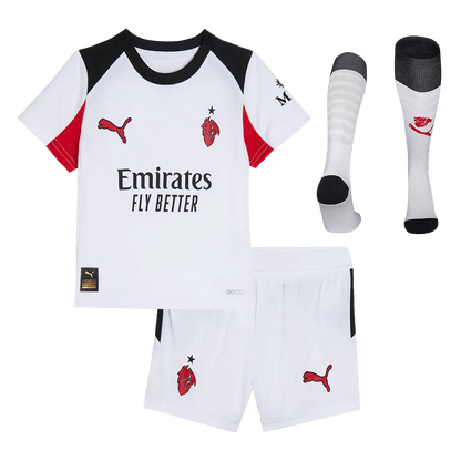 Kid's AC Milan Away Soccer Jersey Kit(Jersey+Shorts+Socks) 2025/26