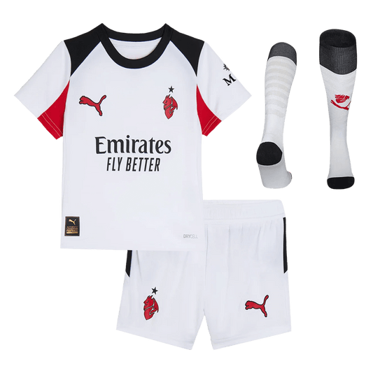 Kid's AC Milan Away Soccer Jersey Kit(Jersey+Shorts+Socks) 2025/26