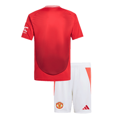 Kid's Manchester United Home Football Shirt (Shirt+Shorts) 2024/25 Football Kit UK