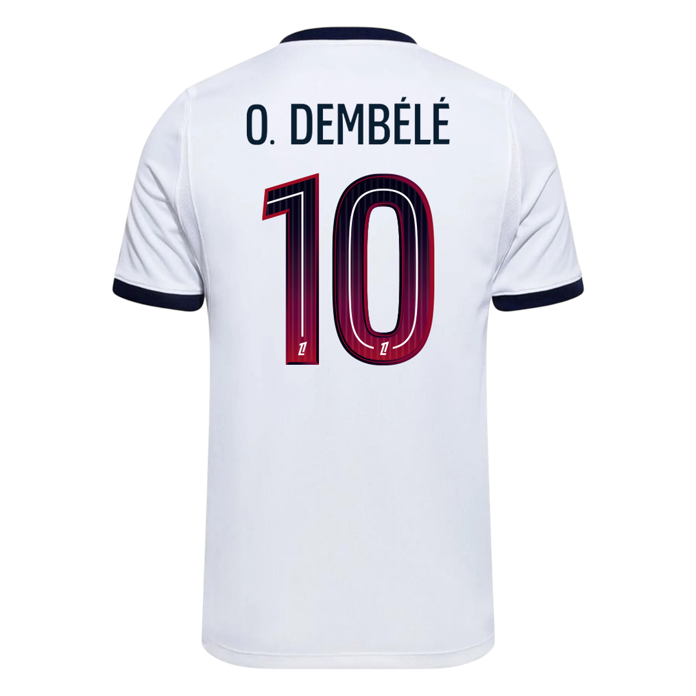 O. DEMBÉLÉ #10 PSG Away Soccer Jersey 2026/27 White