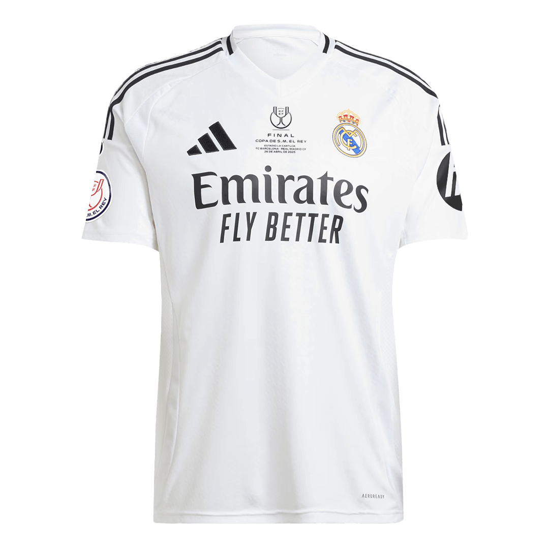 Real Madrid Home Soccer Jersey 2024/25 White - Copa del Rey Final
