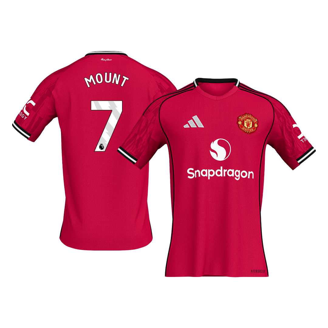 MOUNT #7 Manchester United Home Soccer Jersey 2025/26 Red