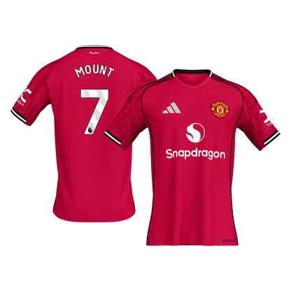 MOUNT #7 Manchester United Home Soccer Jersey 2025/26 Red