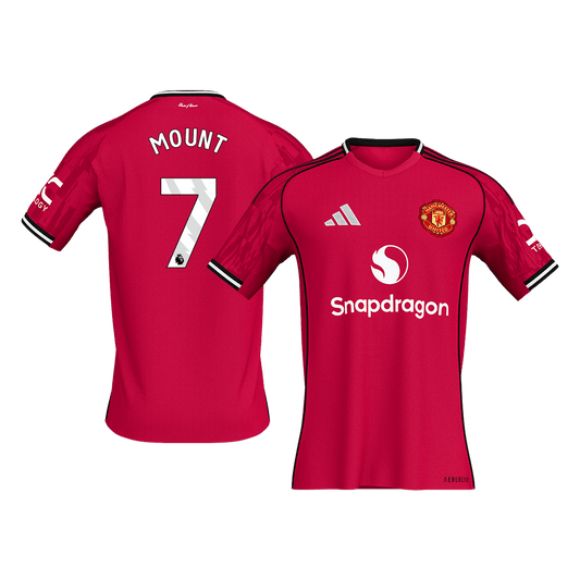 MOUNT #7 Manchester United Home Soccer Jersey 2025/26 Red