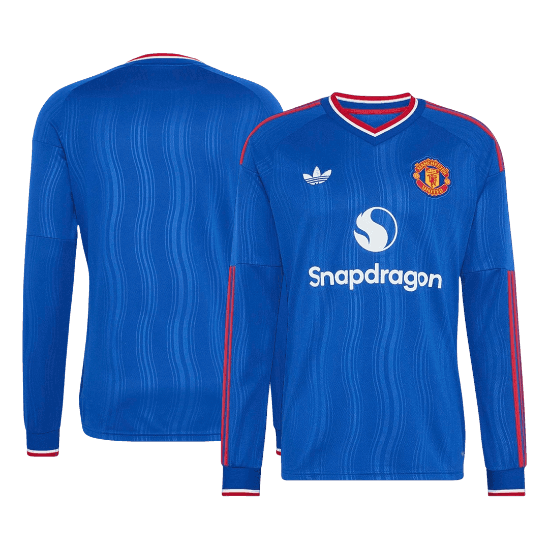 Manchester United Away Long Sleeve Soccer Jersey 2026/27 Blue