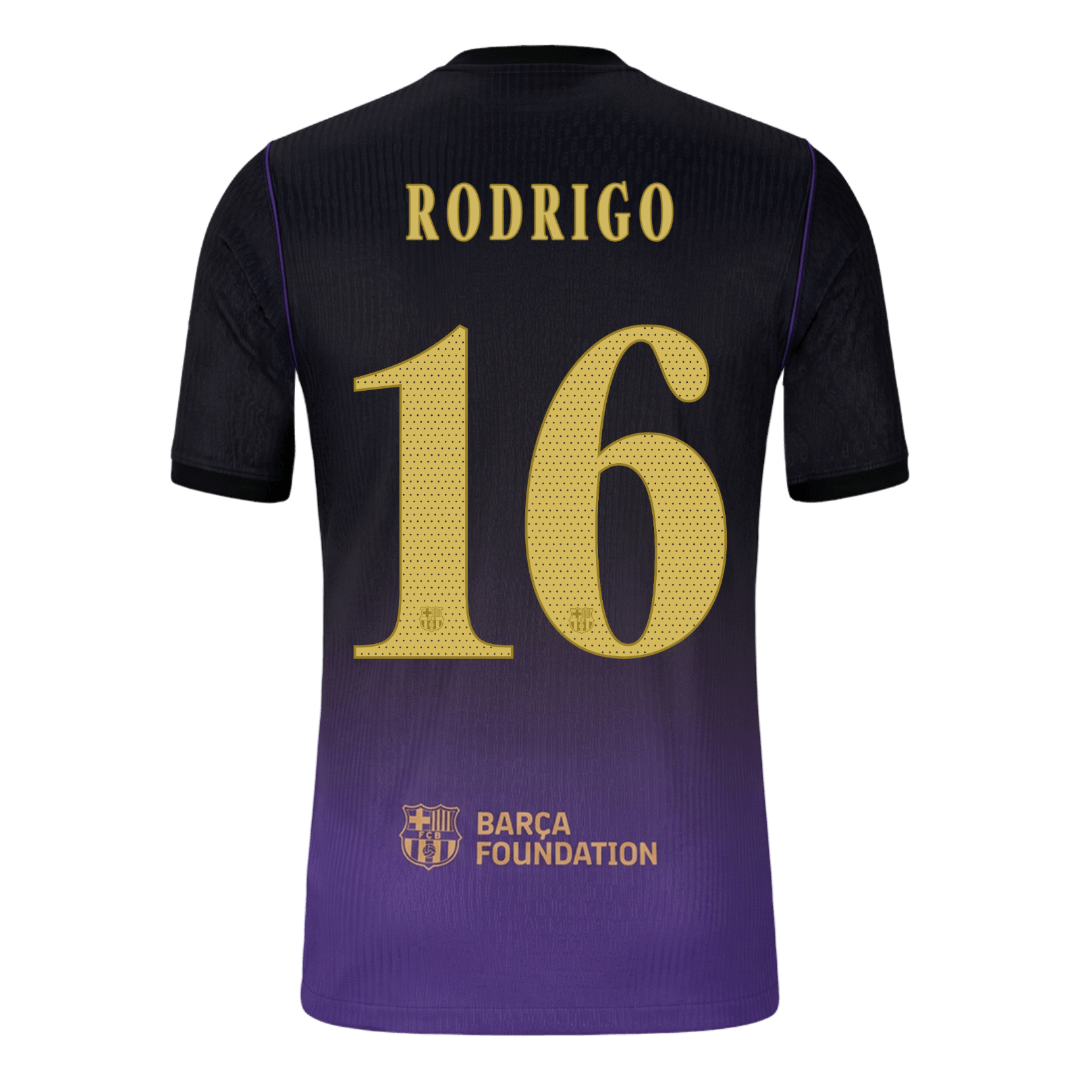 Authentic RODRIGO #16 Barcelona Away Soccer Jersey 2026/27