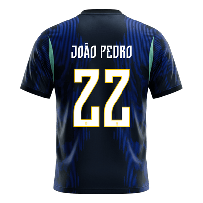 JOÃO PEDRO #22 Brazil Away Soccer Jersey World Cup 2026 Navy
