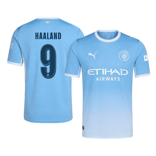 HAALAND #9 Manchester City Home Soccer Jersey 26/27 Blue - UCL