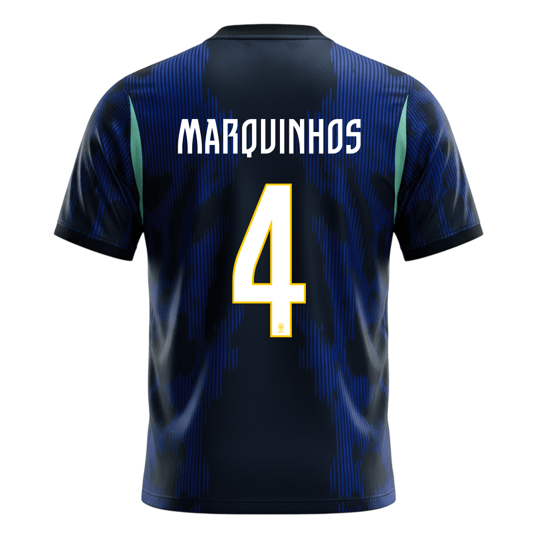 MARQUINHOS #4 Brazil Away Soccer Jersey World Cup 2026 Navy